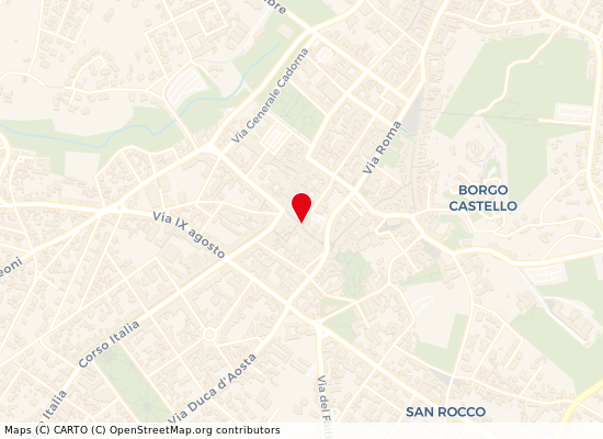 Map of Corso Verdi  - via Garibaldi - LIONS