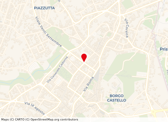 Map of Via del Giardino - Via delle Scuole