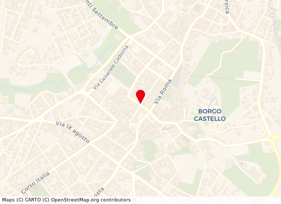Map of Via Crispi – via Morelli - LIONS